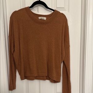 Women's Brown Long Sleeve Top
